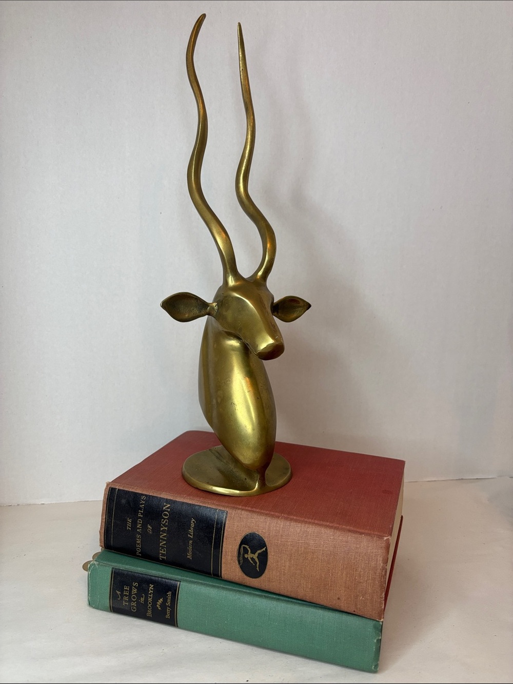 MCM Brass Antelope or Gazelle Head Sculpture